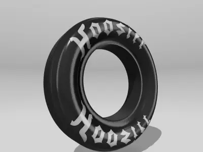 1967 STANG Fastback ProMod Drag Tire set Front N Back Hoosiers 3D print model