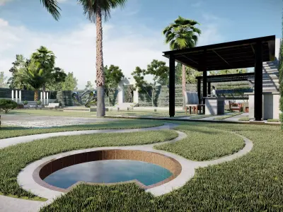 Landscape design 3d model and render in lumion 3D model