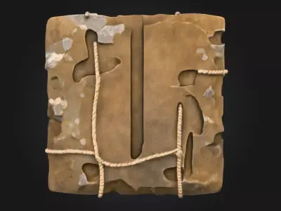 Skullbound Relic Tablet Low-poly 3D model