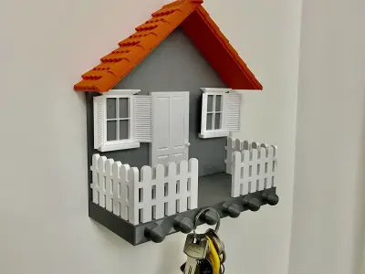 KEY HOUSE FOR WALL WITH PORCHWAY VESTIBULE 3D print model