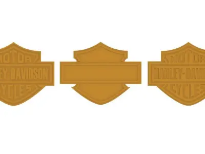 Harley Davidson logo  3D print model