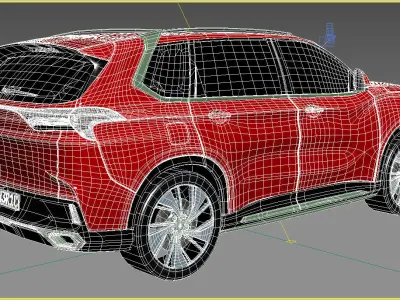 Generic SUV v23 Low-poly 3D model