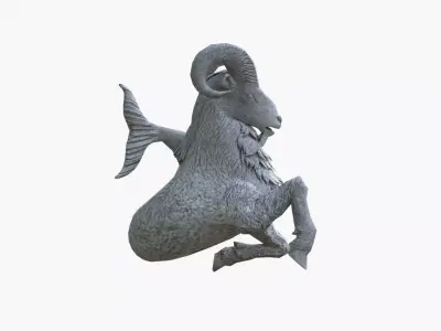 CAPRICORN STATUE - ESTATUA DE CAPRICORNIO Low-poly 3D model
