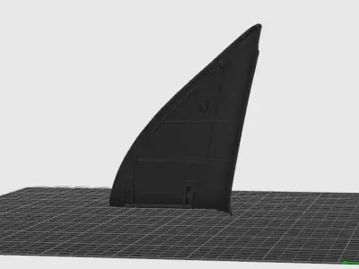 VW Golf mk 3 interior of the exterior rearview mirror cover 3D print model