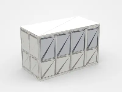 Safety Cabin With Door And Three Windows 3D model