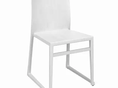 Tonio Sled Chair - Colors Black - White Low-poly 3D model