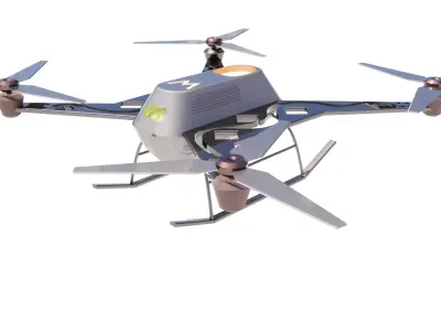 Quadcopter Racing Drone Compact Agile Low-poly 3D model
