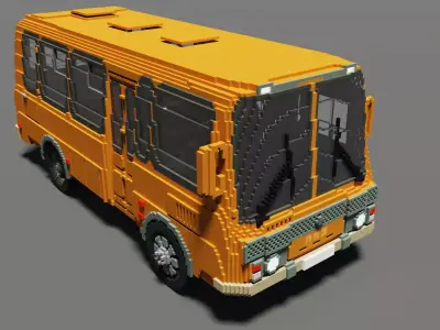 voxel bus PAZ 3D model