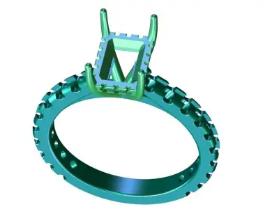 Emerald Ring  3D print model