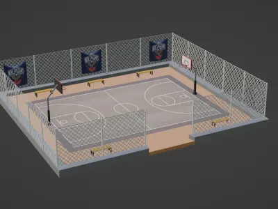 Basketball Stadium - New Orleans Pelicans Low-poly 3D model