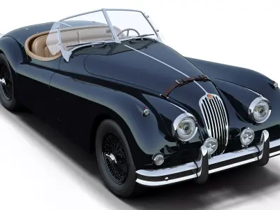 Jaguar XK140 OTS 3D model