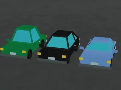 CARS low poly  Low-poly 3D model