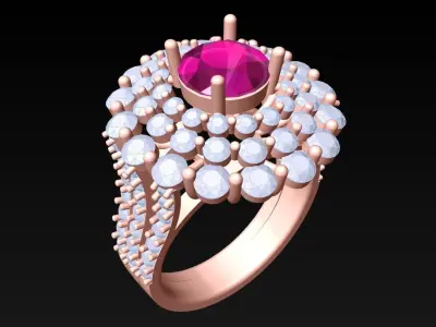 Diamond Ring - Womens Rings - N3946 3D print model