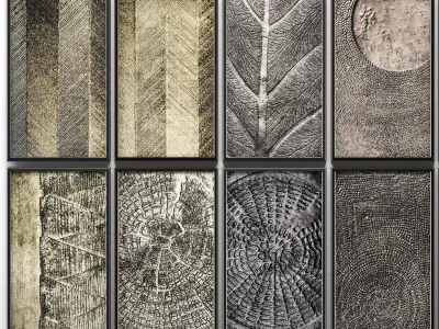 Collection of paintings for walls 9 3D model