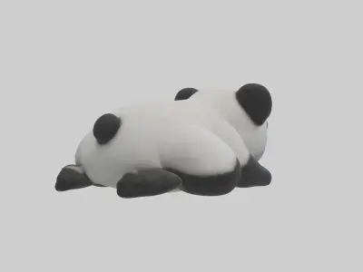 Sleeping Panda Model Low-poly 3D model