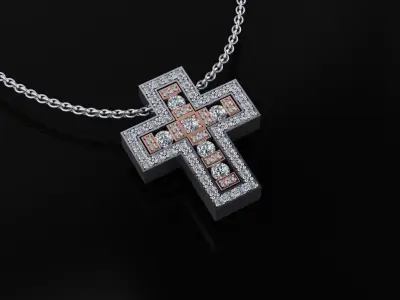 Cross Pendant 3D print model get