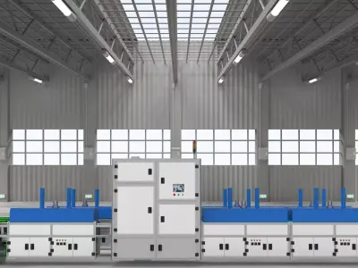 Automatic baking tunnel furnace  3D model