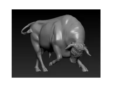 Kadikoy Bull  red bull 3D Symbol of Power and Strength  3D print model