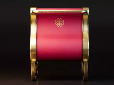 Premium Christmas Sleigh Low-poly 3D model