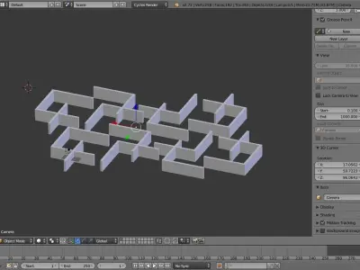 Stone Wall Low-poly 3D model