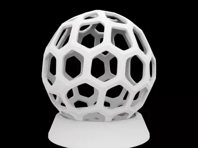 Lattice Sphere Sculpture 3D Printable Model 3D print model