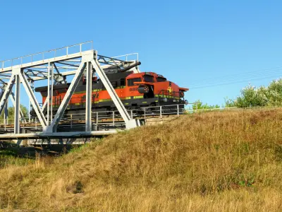 Train Engine Armoured with weapons 3D model