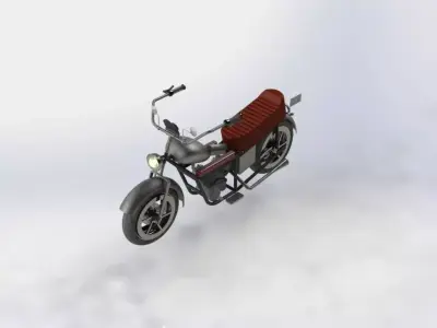 caffee-racer motorcycle 3D model