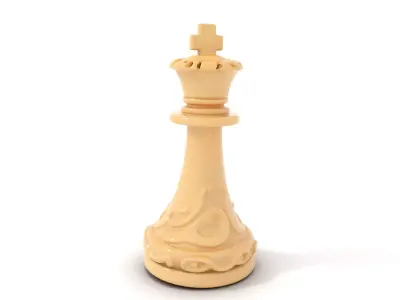 Ivory Chess King model pack Low-poly 3D model