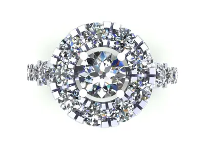 Creative Woman Wedding Ring 377 3D print model