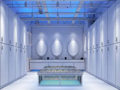 Locker Room 3D model