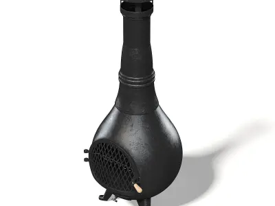 Metal Barbecue 3D Model 3D model