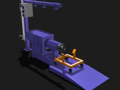 Engine Dyno set scale model 3D print model