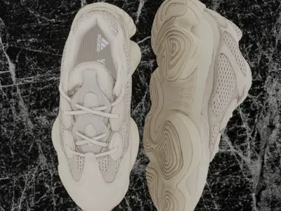 ADIDAS YEEZY BOOST 500 3D SHOES Low-poly 3D model