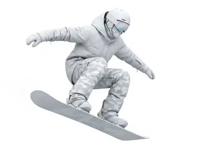 snowboarder 3D print model