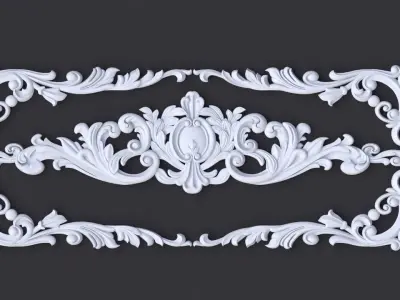 Central decor ornament for furniture 3D model 862