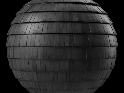 Roof Tile Materials 78- Wooden Roofing Sbsar Seamless Pbr 4k Texture