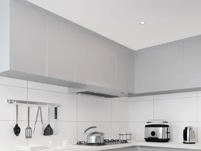 modern villa kitchen decoration Home 3D model
