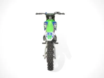 Kawasaki KX450F motorcycle Low-poly 3D model