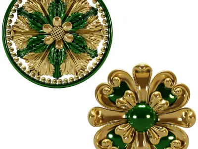 Decorative Ornamental 32 Low-poly 3D model