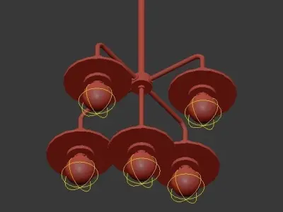 Corrigan Studio Rocco 5 Light Sputnik Chandelier  3D model