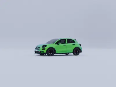 Fiat 500x Sport del 2020 Low-poly 3D model