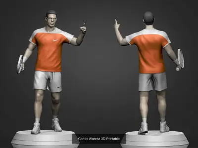 Tennis Players 3D Printable 3D Model Pack