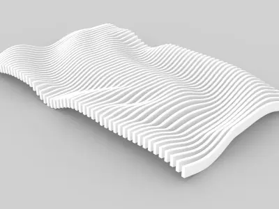 15 Wavy Futuristic Parametric Panels 3D model