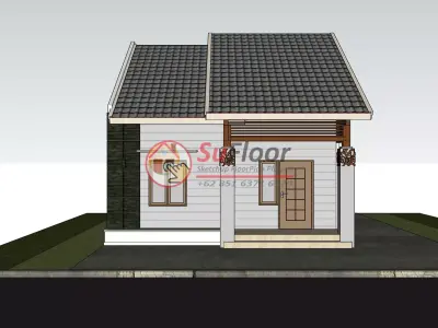 House 7x10m code 576 - Sketchup 3D model 3D model 3D model