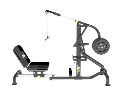 Seated Row Machine Low-poly 3D model