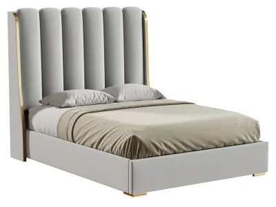 Luxurious King Size Double Bed 3D model