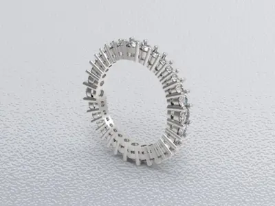 Eternity-diamond-ring 3D print model
