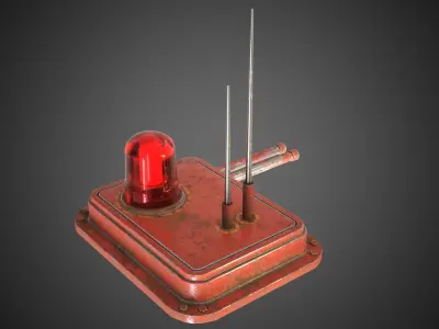 Industrial signal light Free low-poly 3D model