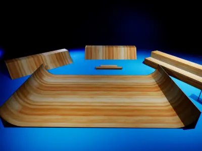 Skate Park Props  Low-poly 3D model