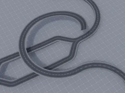 Stunt Tracks Free low-poly 3D model